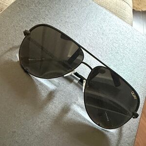 Quay Australia Black Aviator Sunglasses